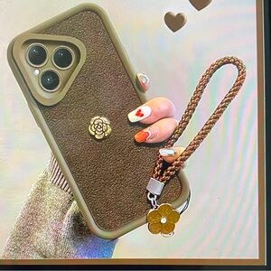 Brown Leather Phone Case with Strap